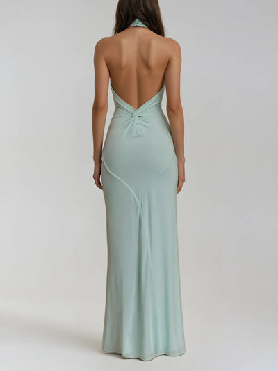 Jagoda | Sukienka Maxi Halter