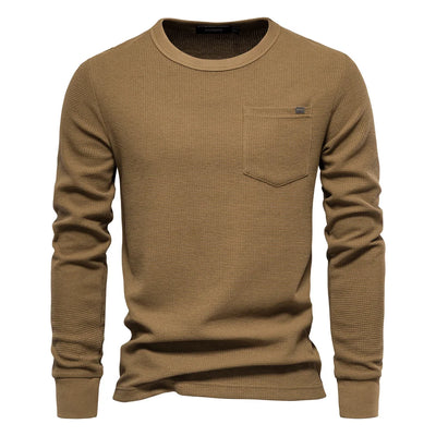 Robert - męski longsleeve z kieszonką | Codzienny styl z nutą elegancji