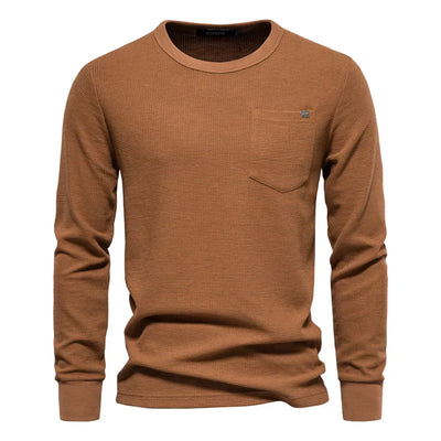 Robert - męski longsleeve z kieszonką | Codzienny styl z nutą elegancji