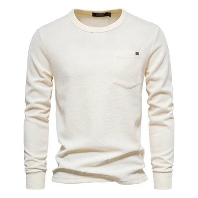 Robert - męski longsleeve z kieszonką | Codzienny styl z nutą elegancji