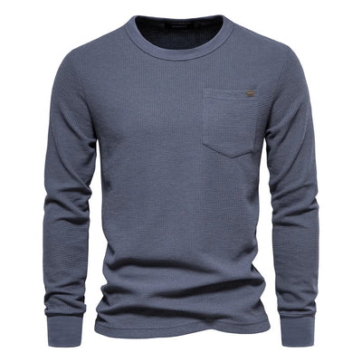 Robert - męski longsleeve z kieszonką | Codzienny styl z nutą elegancji