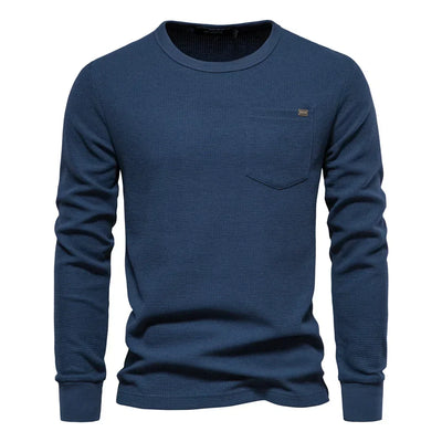 Robert - męski longsleeve z kieszonką | Codzienny styl z nutą elegancji